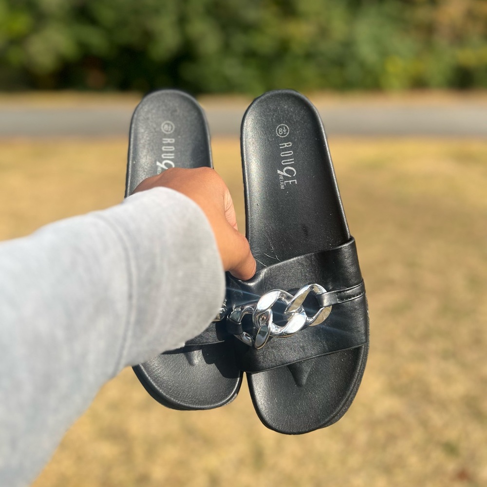 SIZE 8 1/2 WOMEN OXFORD SLIDES‼️ WORN ONCE‼️